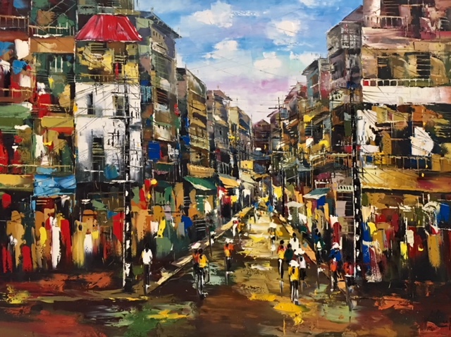 Tranh Sơn Dầu Phố Hiện Đại